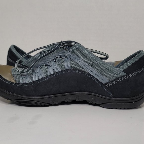 Timberland AntiFatigue Blue Gray Gold Leather and Suede-Like Sneaker - Picture 6 of 10